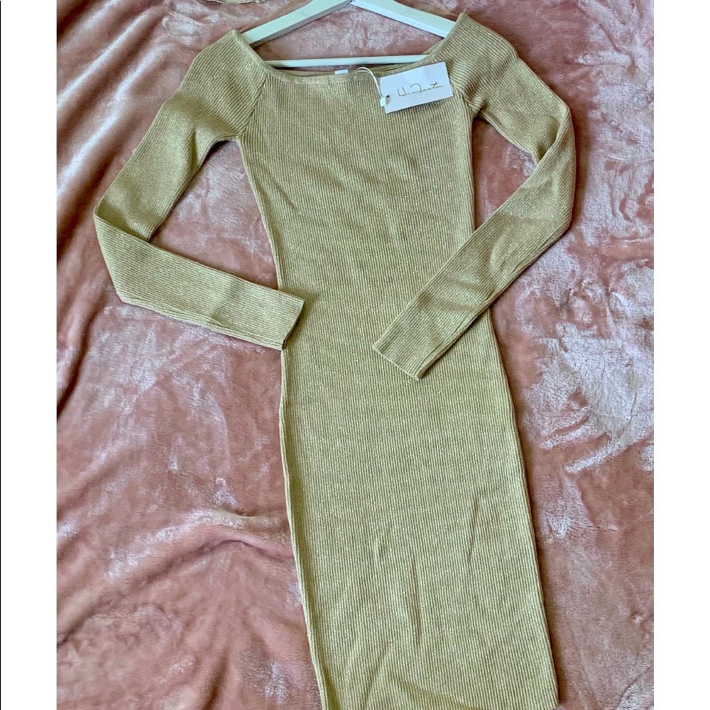 Ribbed Midi Dress - Cream